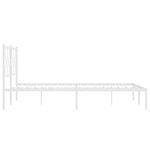 vidaXL Cadre de lit métal avec tête de lit blanc 193x203 cm