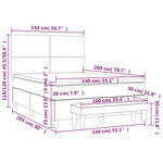 vidaXL Sommier à lattes de lit avec matelas Marron foncé 140x200 cm