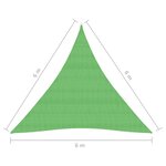 vidaXL Voile d'ombrage 160 g/m² Vert clair 6x6x6 m PEHD
