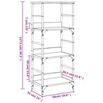vidaXL Bibliothèque chêne sonoma 50x33x117 5 cm bois d'ingénierie