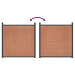 vidaXL Panneau de clôture marron 1218x186 cm WPC