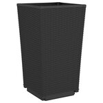 vidaXL Jardinières 4 Pièces noir 32 5x32 5x57 cm polypropylène