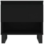 vidaXL Tables basses 2 Pièces noir 50x46x50 cm bois d'ingénierie