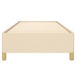vidaXL Cadre de lit Crème 100 x 200 cm Tissu