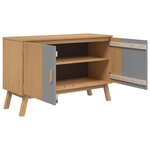 vidaXL Buffet OLDEN gris et marron 114x43x73 5 cm bois massif de pin