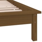 vidaXL Cadre de lit à LED sans matelas 90x190 cm bois massif