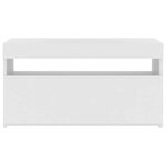 vidaXL Meuble TV avec lumières LED Blanc 75x35x40 cm