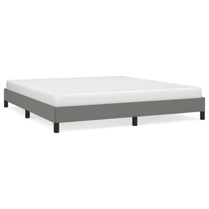 vidaXL Cadre de lit Gris foncé 160 x 200 cm Tissu