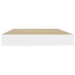 vidaXL Étagères flottantes 2 Pièces Chêne et blanc 40x23x3 8 cm MDF