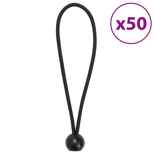 vidaXL Cordes élastiques avec balles 50 Pièces 21x0 5 cm