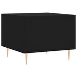 vidaXL Tables basses 2 Pièces noir 50x50x40 cm bois d'ingénierie