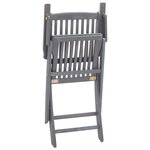 vidaXL Chaises pliables d'extérieur lot de 6 et coussins Bois d'acacia