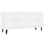 vidaXL Meuble TV avec pieds en métal Blanc 103 5x30x50 cm