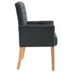 vidaXL Chaises à manger avec accoudoirs lot de 2 gris tissu