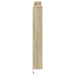 vidaXL Armoire tête de lit avec LED chêne sonoma 140x16 5x103 5 cm