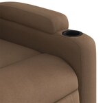 vidaXL Fauteuil inclinable Marron Tissu