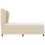Lit Box Spring avec Matelas Crème 140x190 cm Tissu