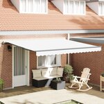 vidaXL Store Rétractable Automatique Blanc 400x350 cm