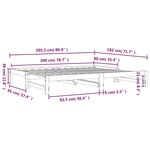 vidaXL Lit coulissant sans matelas marron miel 2x(90x200) cm