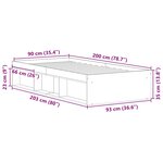 vidaXL Cadre de lit sans matelas noir 90x200 cm