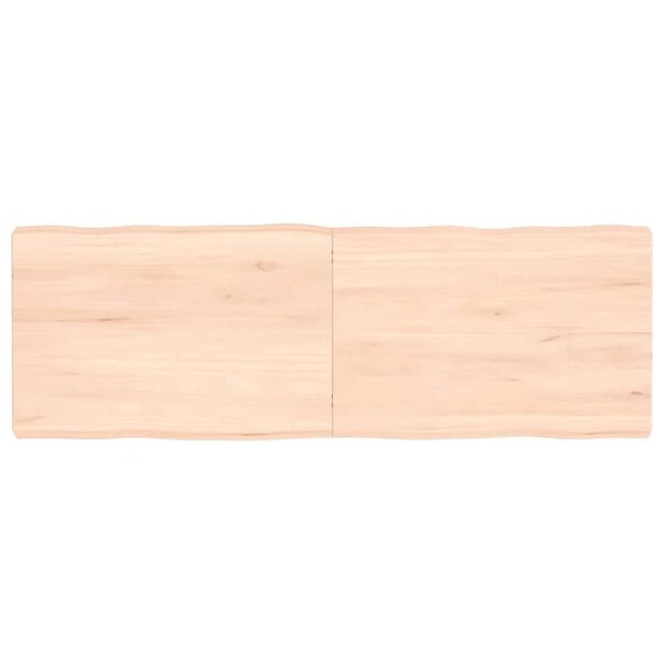vidaXL Dessus de table bois massif non traité bordure assortie