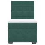 vidaXL Sommier à lattes de lit avec matelas Vert foncé 100x200 cm