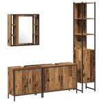 vidaXL Ensemble de meubles de salle de bain 4 pièces Bois ancien Bois récupéré