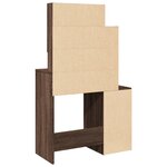 vidaXL Coiffeuse avec armoire chêne marron 80x35x132 cm
