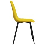 vidaXL Chaises à manger lot de 2 Jaune moutarde Velours