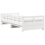 vidaXL Lit de jour et lit gigogne et matelas 90x200 cm bois pin massif