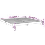 vidaXL Cadre de lit chêne fumé 200x200 cm bois d'ingénierie