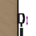 vidaXL Auvent latéral rétractable taupe 140x300 cm