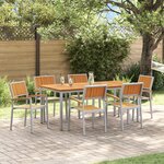 vidaXL Ensemble de salle à manger de jardin 7 pièces en bois d'acacia et métal