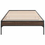 vidaXL Cadre de lit sans matelas chêne marron 75x190 cm