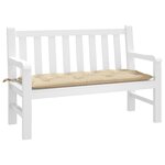 vidaXL Coussin de banc de jardin beige 120x50x7 cm tissu oxford