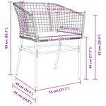 vidaXL Ensemble de salle à manger de jardin de 5 pièces avec coussins en poly rattan noir