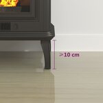 vidaXL Plaque de verre de cheminée Demi-rond 800x600 mm