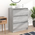 vidaXL Buffet Sonoma gris 60x35x76 cm Bois d'ingénierie