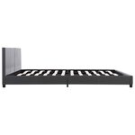 vidaXL Cadre de lit Gris Similicuir 180x200 cm