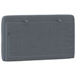 vidaXL Coussin de tête de lit gris foncé 90 cm velours