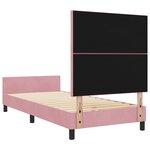 Cadre de lit vidaXL Rose 90x190 cm Velours