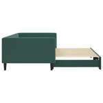 vidaXL Lit de jour avec gigogne sans matelas vert foncé 100x200 cm