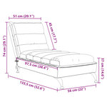 vidaXL Chaise longue de massage avec coussins taupe tissu