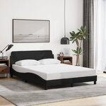 vidaXL Cadre de lit sans matelas noir 120x200 cm tissu