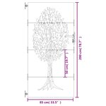 vidaXL Portail de jardin 85x200 cm acier corten conception de l'arbre
