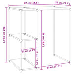 vidaXL Support de rangement sur la machine à laver Gris 87x55x90 5 cm