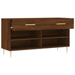 vidaXL Banc à chaussures chêne marron 102x35x55 cm bois d'ingénierie