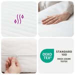 vidaXL Matelas en mousse blanc 160x210 cm dureté H2 H3