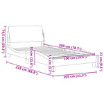 vidaXL Cadre de lit sans matelas cappuccino 100x200 cm similicuir
