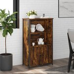 vidaXL Buffet haut chêne fumé 62x32x103 5 cm bois d'ingénierie